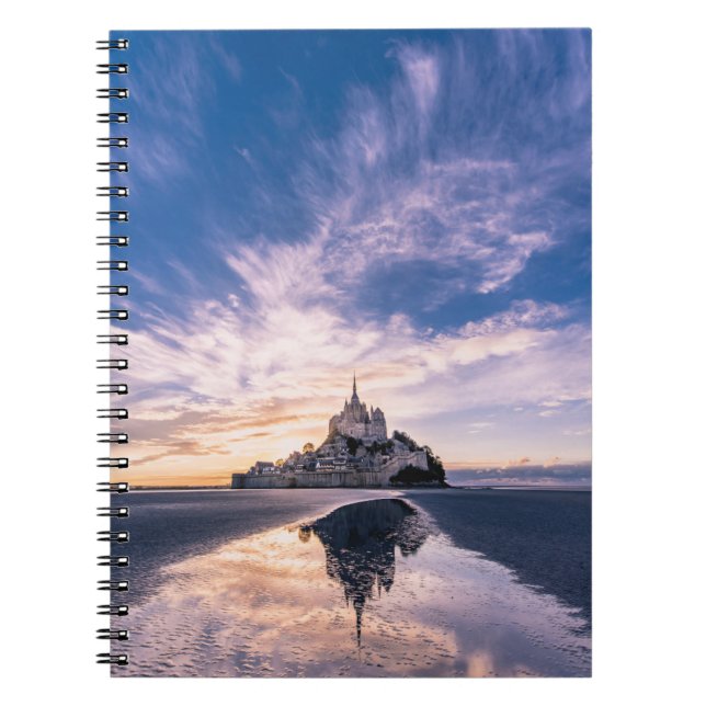 Caderno Espiral Monumentos | Mont Santo-Michel, Normandia França (Frente)