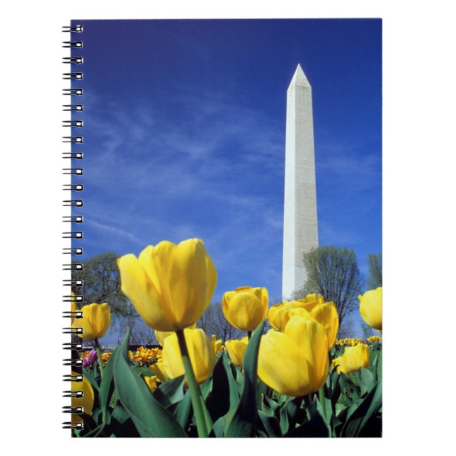 Caderno Espiral Monumentos | Monumento a Washington em Primavera (Frente)
