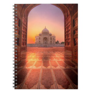 Caderno Espiral Monumentos   Taj Mahal, Índia à Sunset