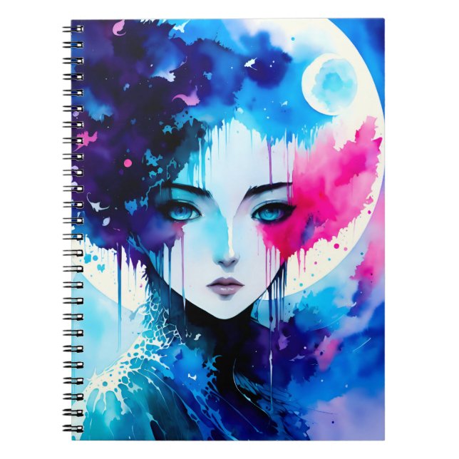 Caderno Espiral Moon Child Anime Fantasy Art (Frente)