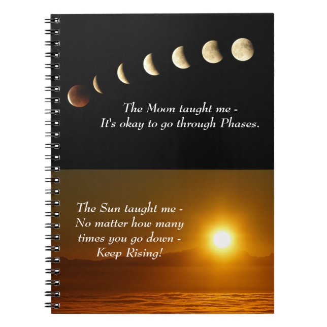 Caderno Espiral Moon Fases Inspiração Sunrise (Frente)