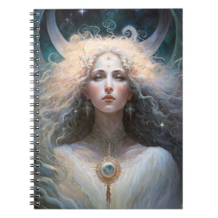 Caderno Espiral Moon Goddess Fantasy Art