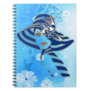 Caderno Espiral Moonflower, Cor Branca Ilustrada