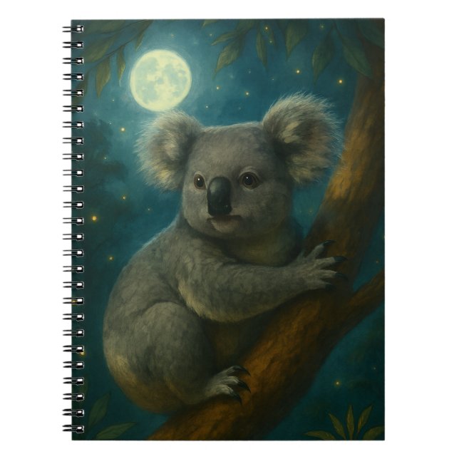 Caderno Espiral Moonlit Koala Perch (Frente)