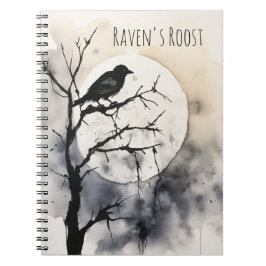 Caderno Espiral Moonlit Sentinel: A Perca do Raven