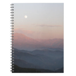 Caderno Espiral Moonrise Montanhosa de San Bernardino