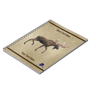 Caderno Espiral Moose Bull Em Papel Antigo