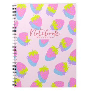 Caderno Espiral Morango Rosa