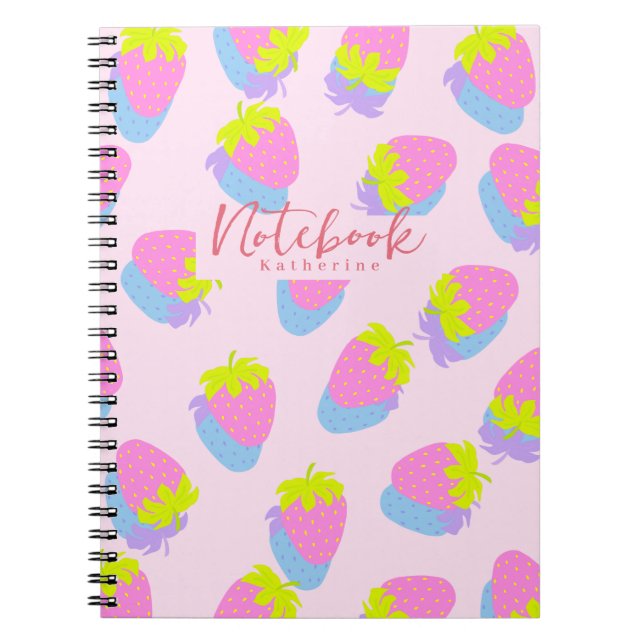 Caderno Espiral Morango Rosa (Frente)