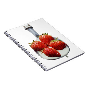 Caderno Espiral Morangos e Creme