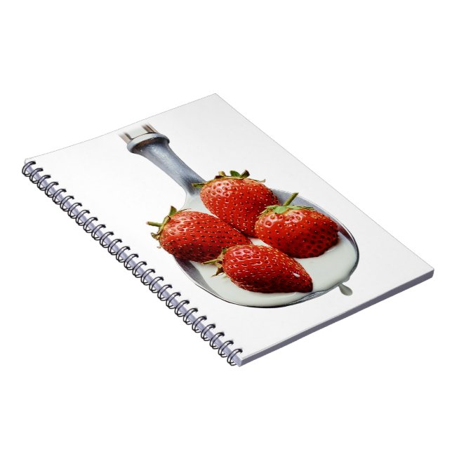 Caderno Espiral Morangos e Creme (Lado Direito)