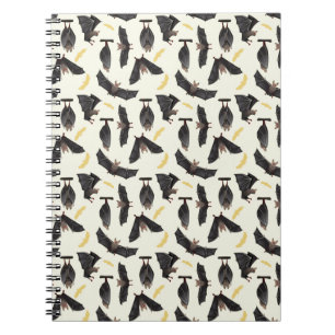 Caderno Espiral morcegos amarelos