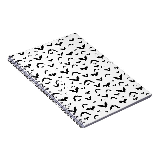 Caderno Espiral Morcegos Voadores em Branco (Lado Direito)