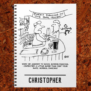 Caderno Espiral Morris Dançando em Pub. Tradicional Dança Morris