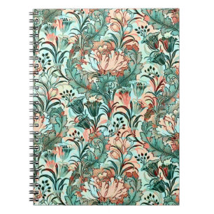 Caderno Espiral Morris Inspirou Tulipas,Peonias,Acanthus Green