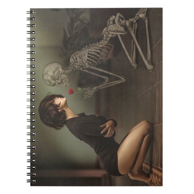 Caderno Espiral Morte e jovem mulher (Frente)