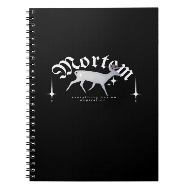Caderno Espiral Mortem Whimsigoth Moody Art (Frente)