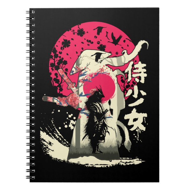 Caderno Espiral Morto Japonês Guerreiro Samurai Japão Espadarte (Frente)