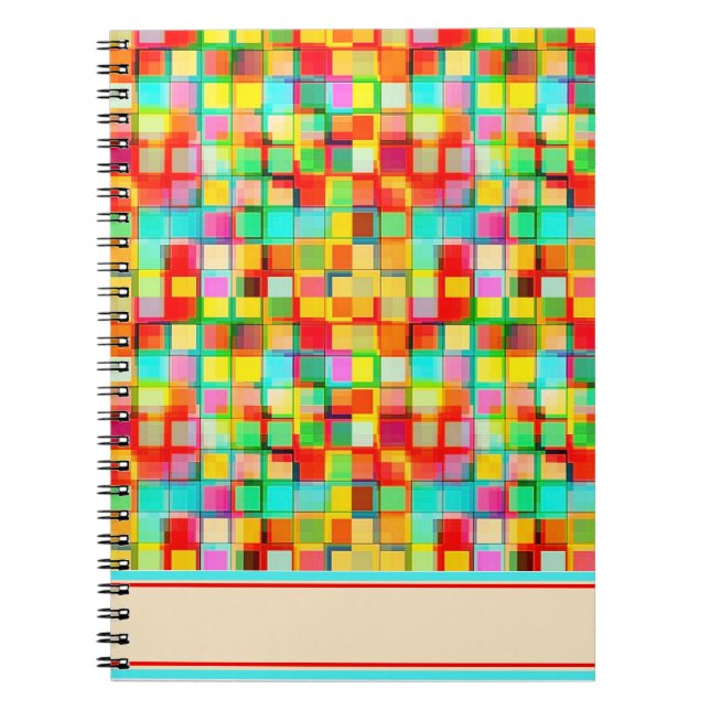 Caderno Espiral Mosaico brilhante (Frente)