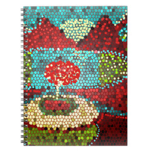 Caderno Espiral Mosaico Colorido Lanscape