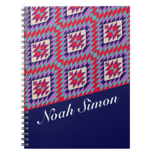 Caderno Espiral Mosaico contínuo boêmio Padrão colorido