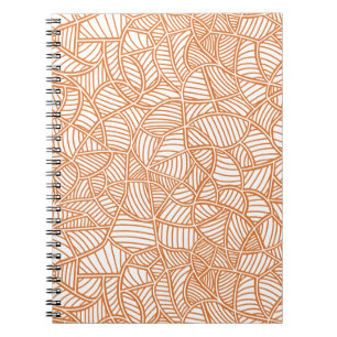 Caderno Espiral Mosaico Escuro Folheto Aleatório Laranja