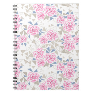 Caderno Espiral Mosaico, flores