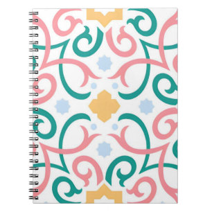 Caderno Espiral Mosaico/pastel/primavera