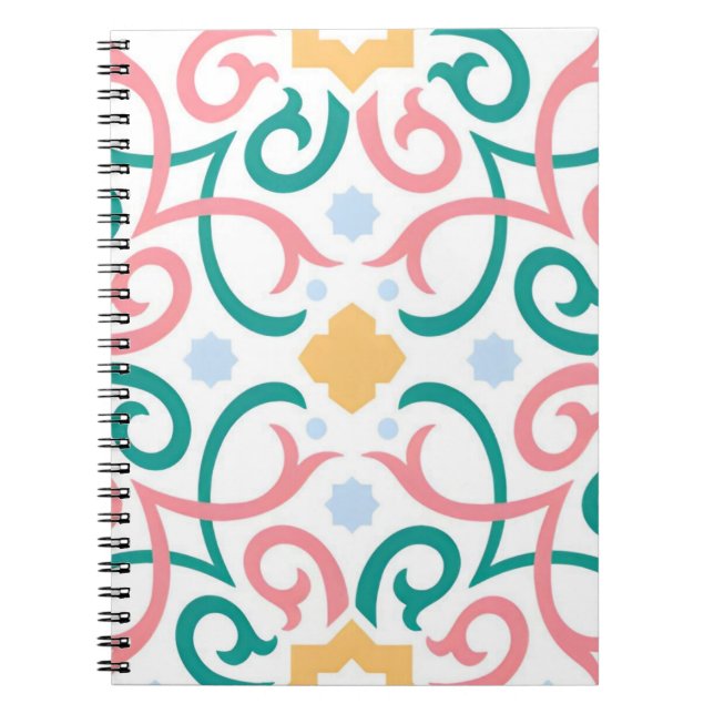 Caderno Espiral Mosaico/pastel/primavera (Frente)