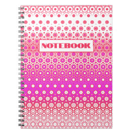 Caderno Espiral Mosaico Rosa e Vermelho