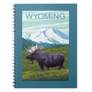 Caderno Espiral Mose com MountainWyoming
