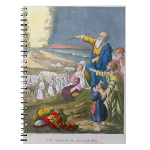 Caderno Espiral Moses que parte o Mar Vermelho, de uma bíblia