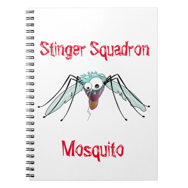 Caderno Espiral Mosquito desenhado à mão (Frente)