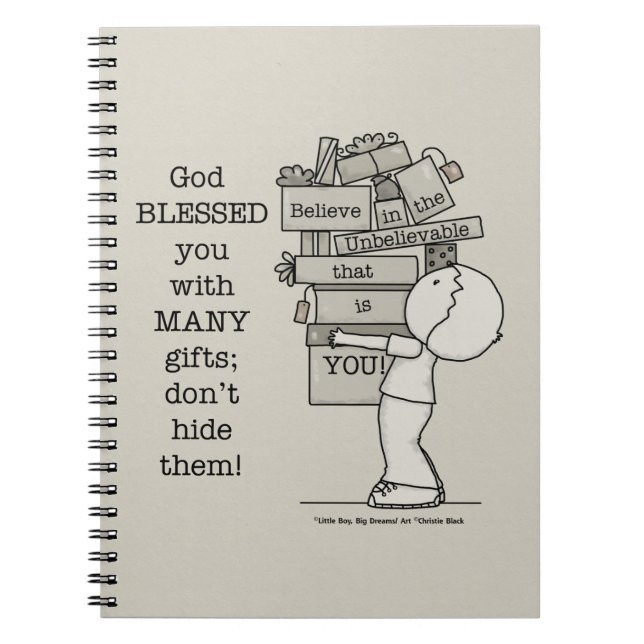 Caderno Espiral Mostre seus presentes (Frente)