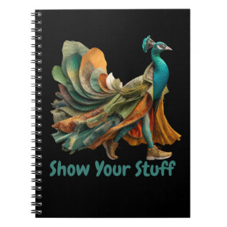 Caderno Espiral Mostre suas coisas — Camisa de declaração motivaci