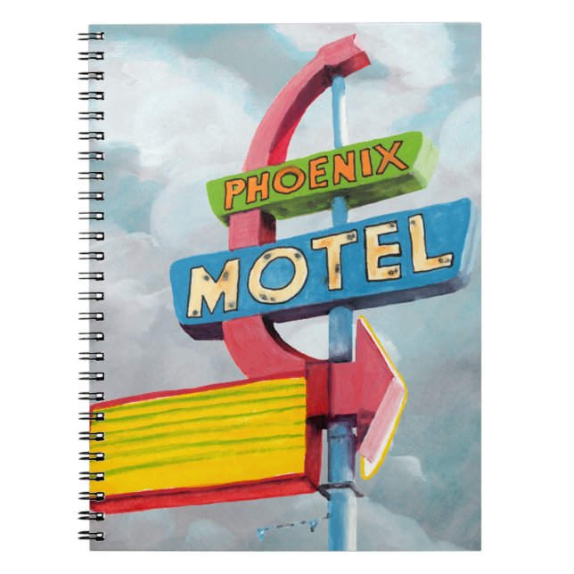 Caderno Espiral Motel Watercolor Phoenix (Frente)