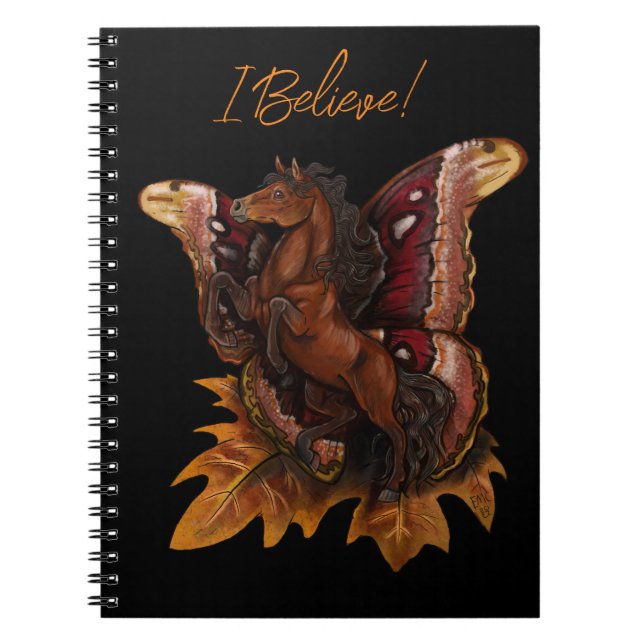 Caderno Espiral Moth Fairy Horse Backpack Atlas (Frente)