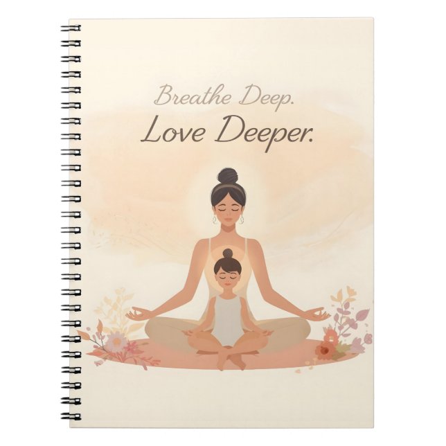 Caderno Espiral Mother & Child Meditation Serenity Art (Frente)