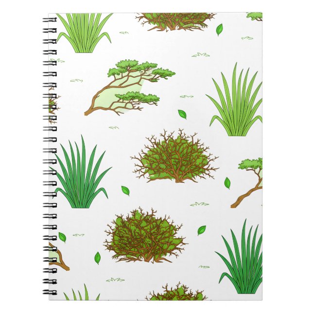 Caderno Espiral Motif paysager de la Savanna africaine (Frente)