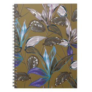 Caderno Espiral Motifs botânica das florestas tropicais retrorados