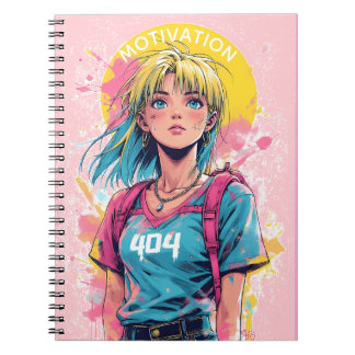 Caderno Espiral Motivação 404 Estética Rosa | Fique motivado