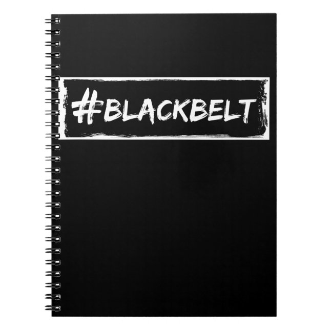 Caderno Espiral Motivação do Cinturão Negro Karate Taekwondo Jiu J (Frente)