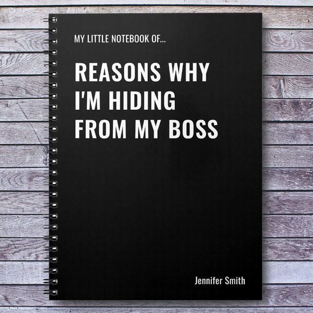 Caderno Espiral Motivos por que estou escondendo citação engraçada (Criador carregado)