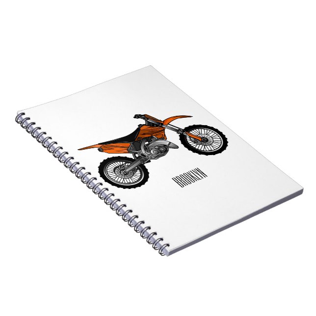 Caderno Espiral Moto fora-de-estrada/desenho animado