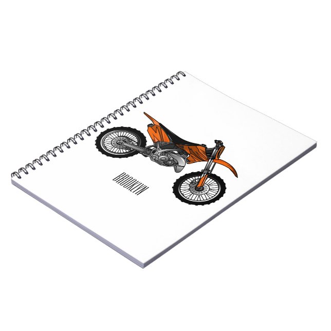 Caderno Espiral Moto fora-de-estrada/desenho animado
