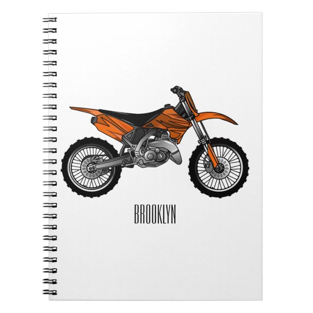 Caderno Espiral Moto fora-de-estrada/desenho animado (Frente)