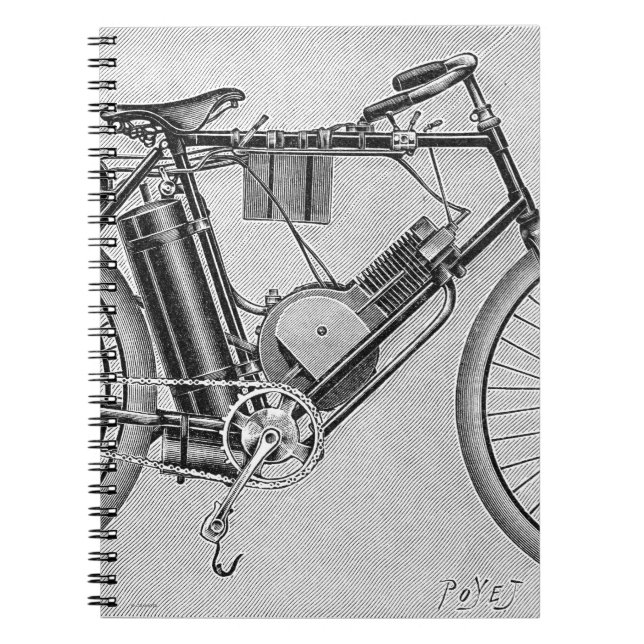 Caderno Espiral Motocicleta de Bouilly, 1895 (Frente)