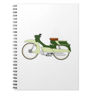 Caderno Espiral Motocicleta do vintage