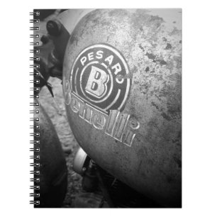 Caderno Espiral Motocicleta do vintage de Pesaro Benelli