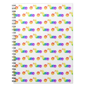 Caderno Espiral Motocicleta Rainbow